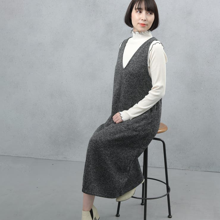 ゆるてろ素材 ポケット付きジャンパースカート | FashionBerry | 詳細画像11 