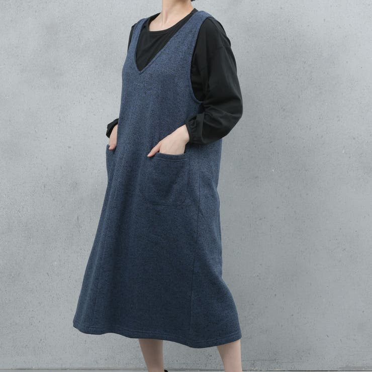 ゆるてろ素材 ポケット付きジャンパースカート | FashionBerry | 詳細画像21 