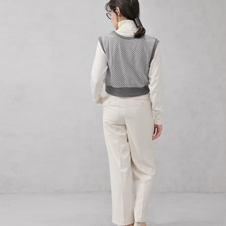 ダイヤ柄ジャガードニットベスト | FashionBerry | 詳細画像10 