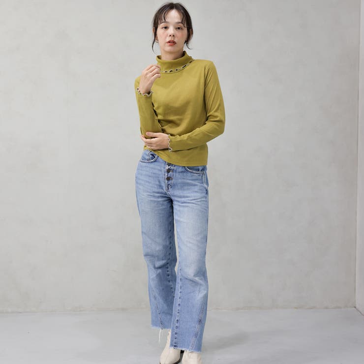 配色メローテレコタートルプルオーバー | FashionBerry | 詳細画像19 