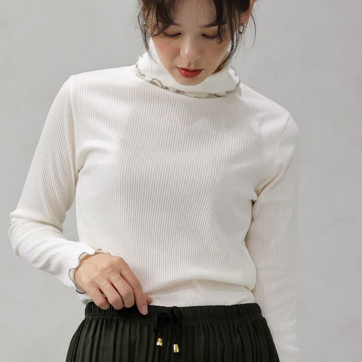 配色メローテレコタートルプルオーバー | FashionBerry | 詳細画像9 