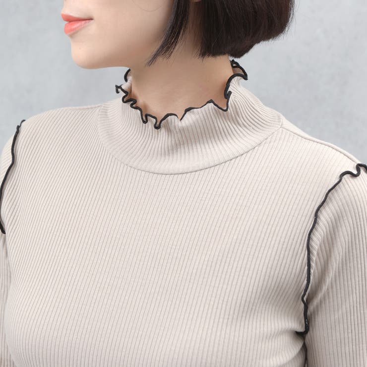 配色メローテレコホルターネックプルオーバー | FashionBerry | 詳細画像14 