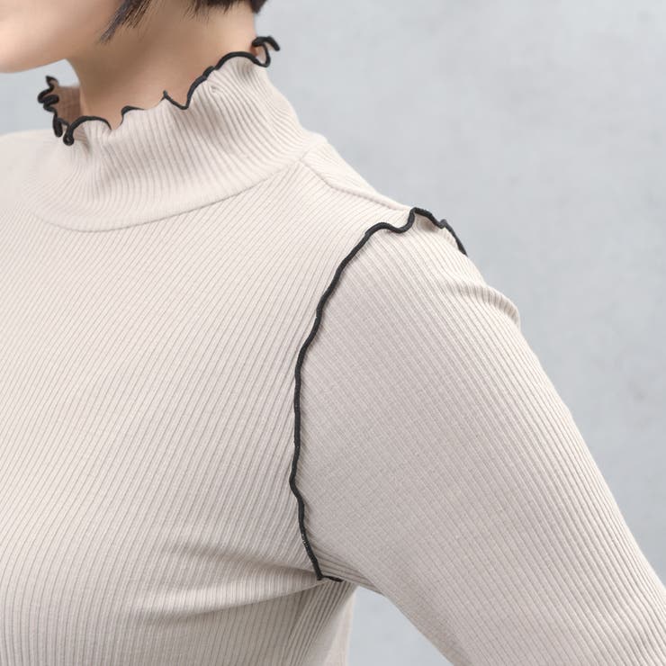 配色メローテレコホルターネックプルオーバー | FashionBerry | 詳細画像16 
