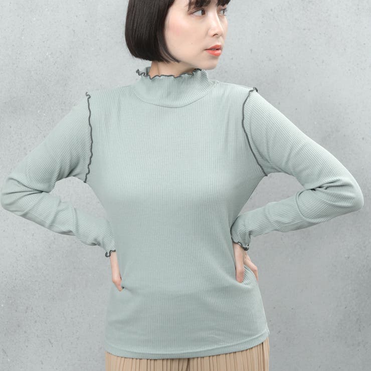 配色メローテレコホルターネックプルオーバー | FashionBerry | 詳細画像19 