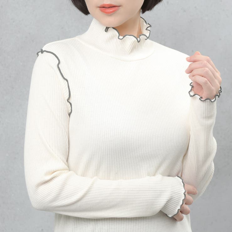 配色メローテレコホルターネックプルオーバー | FashionBerry | 詳細画像9 