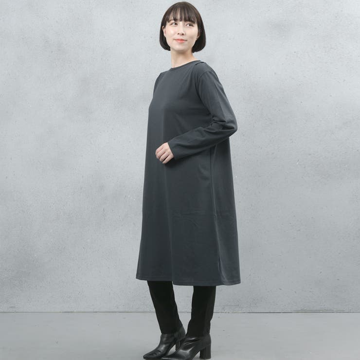 ヘビーウェイトロングスリーブタック使いワンピース | FashionBerry | 詳細画像11 