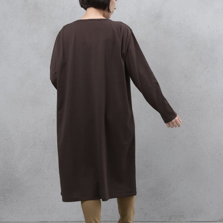 ヘビーウェイトロングスリーブタック使いワンピース | FashionBerry | 詳細画像13 