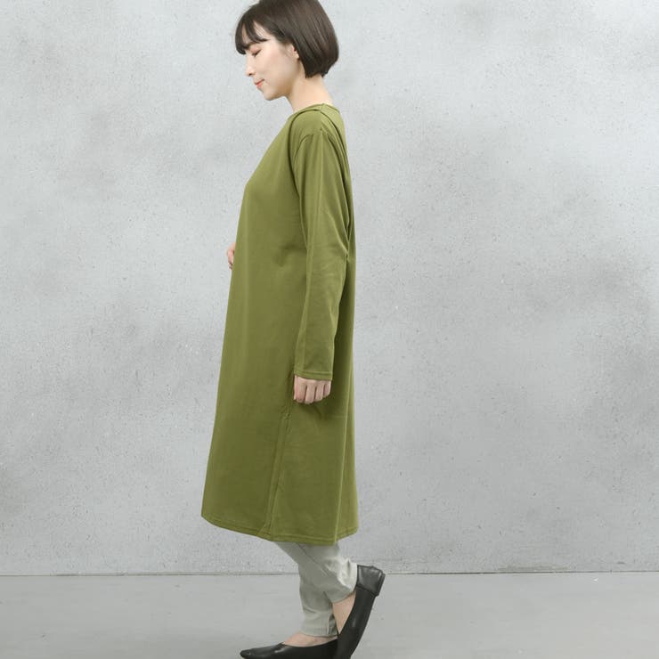 ヘビーウェイトロングスリーブタック使いワンピース | FashionBerry | 詳細画像18 