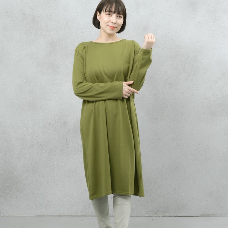 ヘビーウェイトロングスリーブタック使いワンピース | FashionBerry | 詳細画像19 