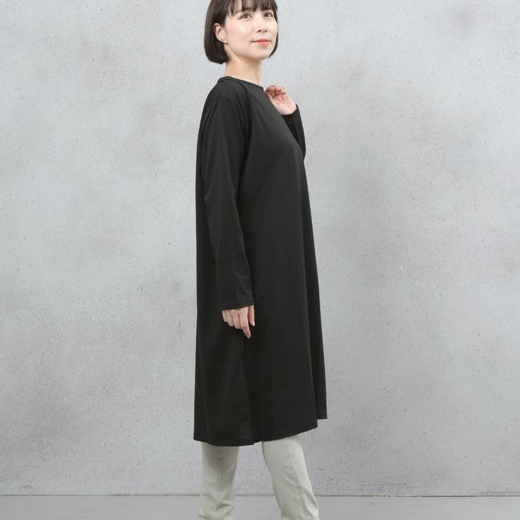 ヘビーウェイトロングスリーブタック使いワンピース | FashionBerry | 詳細画像6 