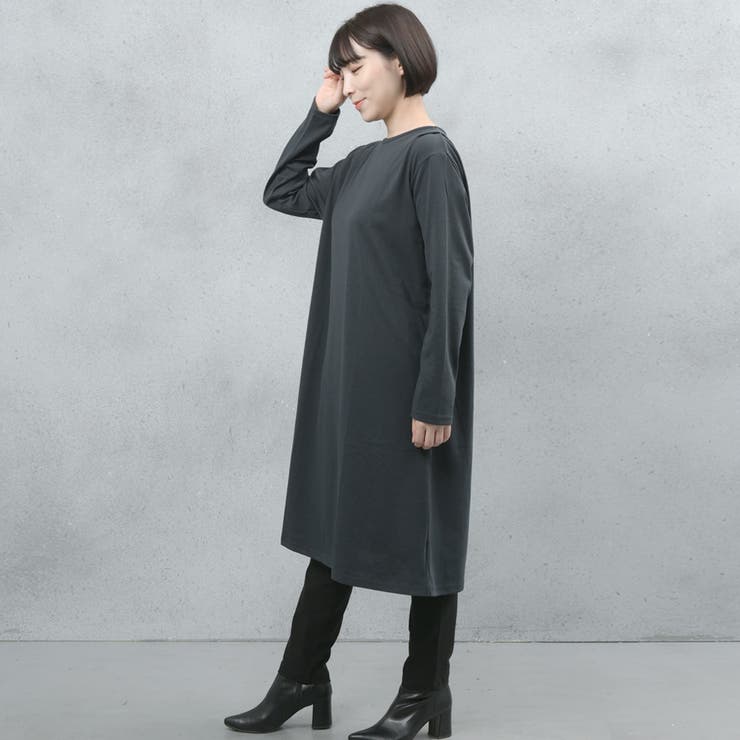 ヘビーウェイトロングスリーブタック使いワンピース | FashionBerry | 詳細画像9 