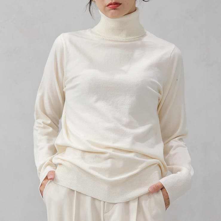 キナリ | 【洗えるニットシリーズ】もちもちニット タートルネックニット | FashionBerry
