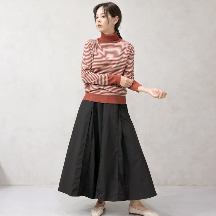 【洗えるニットシリーズ】もちもちニット ボーダータートルネックニット | FashionBerry | 詳細画像19 