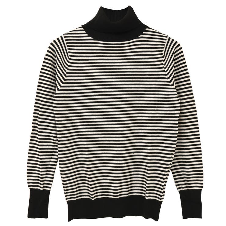 【洗えるニットシリーズ】もちもちニット ボーダータートルネックニット | FashionBerry | 詳細画像28 