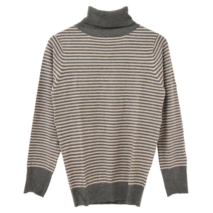 【洗えるニットシリーズ】もちもちニット ボーダータートルネックニット | FashionBerry | 詳細画像29 