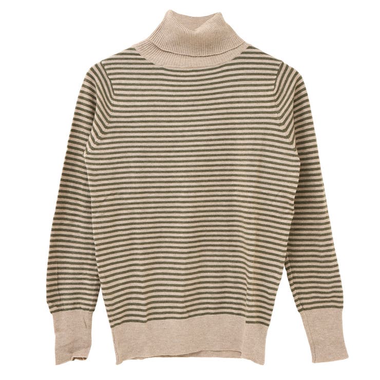 【洗えるニットシリーズ】もちもちニット ボーダータートルネックニット | FashionBerry | 詳細画像30 