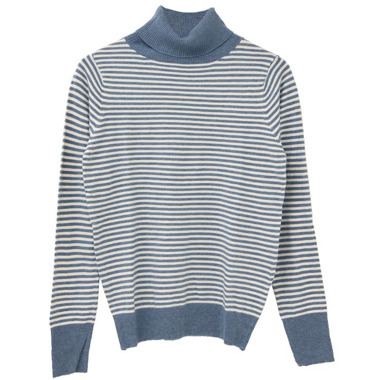 【洗えるニットシリーズ】もちもちニット ボーダータートルネックニット | FashionBerry | 詳細画像32 