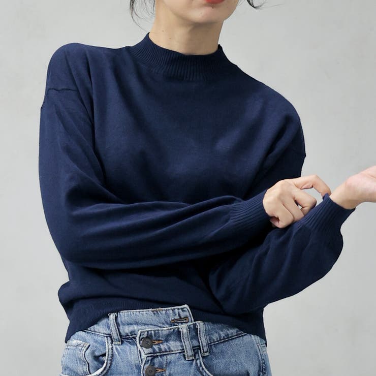 【洗えるニットシリーズ】もちもちニット ドロップショルダークルーネックニット | FashionBerry | 詳細画像15 