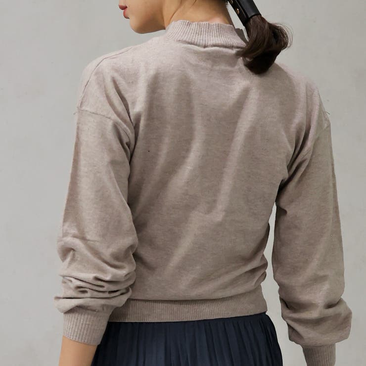 【洗えるニットシリーズ】もちもちニット ドロップショルダークルーネックニット | FashionBerry | 詳細画像24 