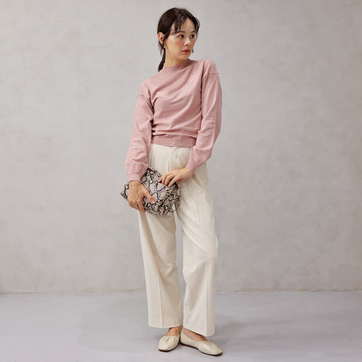 【洗えるニットシリーズ】もちもちニット ドロップショルダークルーネックニット | FashionBerry | 詳細画像28 