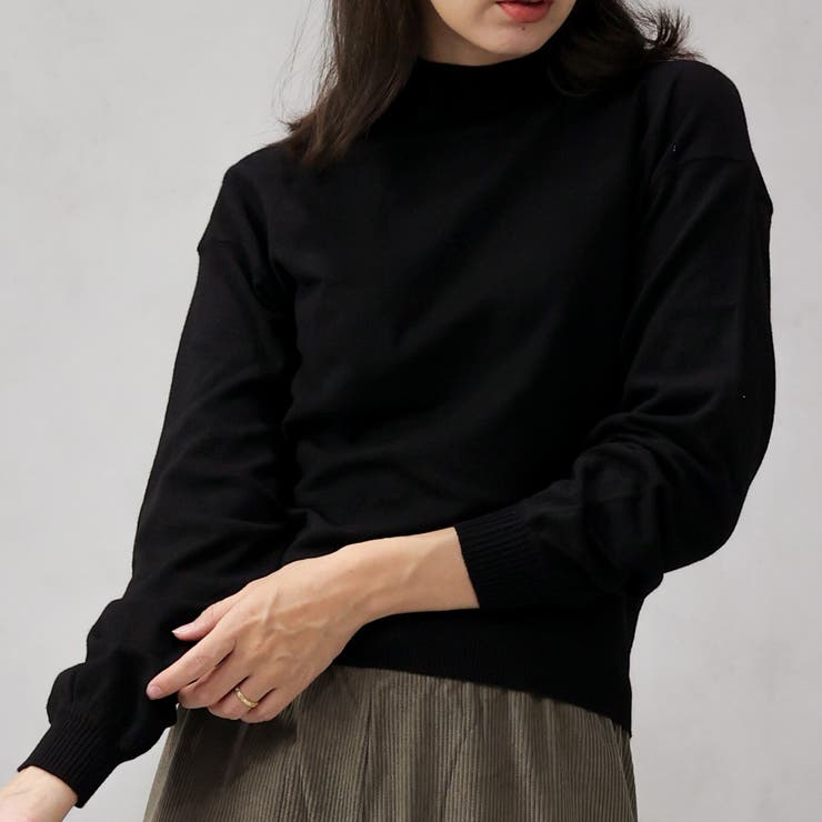 【洗えるニットシリーズ】もちもちニット ドロップショルダークルーネックニット | FashionBerry | 詳細画像6 