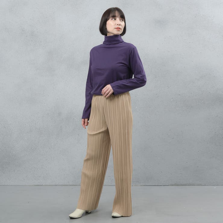 コットン100％フライス素材無地タートルネック長袖Tシャツ | FashionBerry | 詳細画像29 