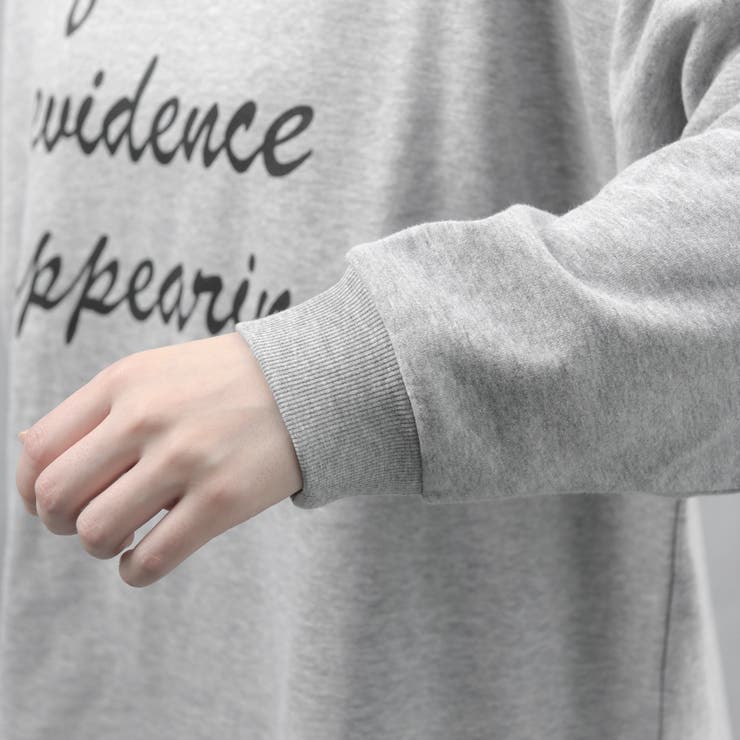 裏起毛ボリューム袖 ホルターネック レタリングロゴスウェットトレーナー | FashionBerry | 詳細画像11 