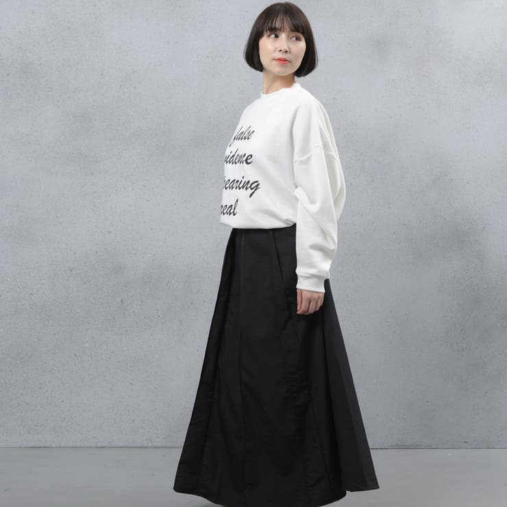 裏起毛ボリューム袖 ホルターネック レタリングロゴスウェットトレーナー | FashionBerry | 詳細画像16 