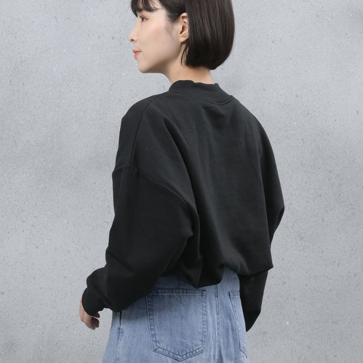 裏起毛ボリューム袖 ホルターネック レタリングロゴスウェットトレーナー | FashionBerry | 詳細画像6 