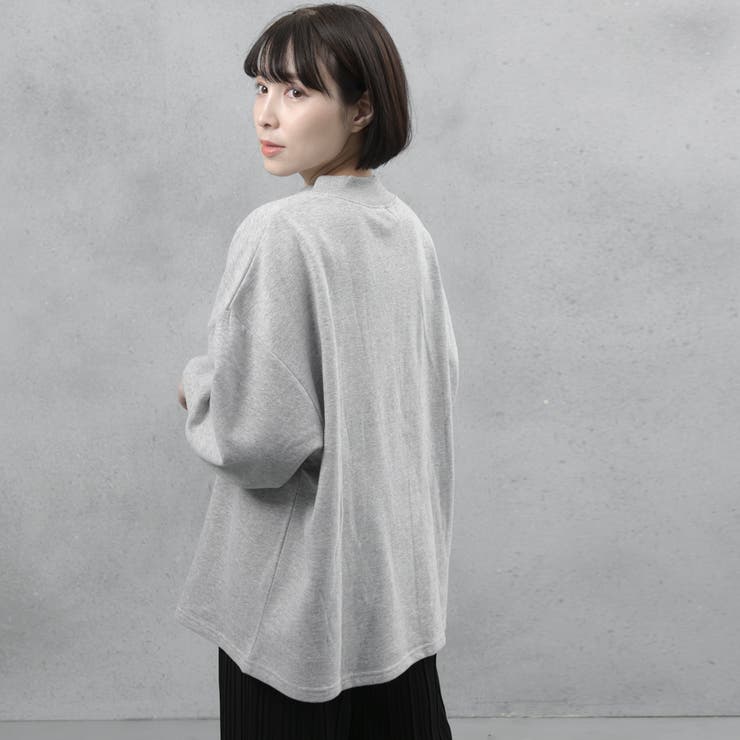 裏起毛ボリューム袖 ホルターネック レタリングロゴスウェットトレーナー | FashionBerry | 詳細画像9 