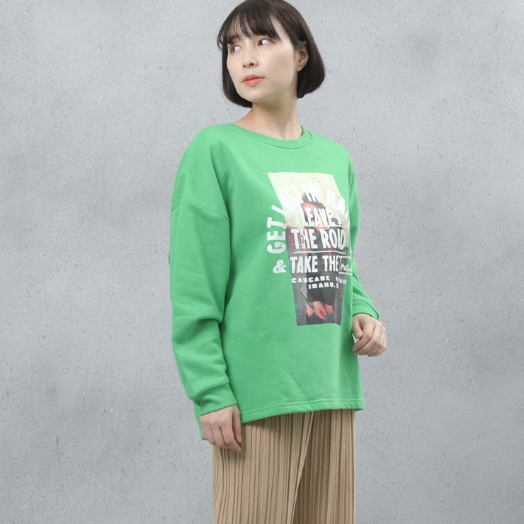 フォトプリント 裏起毛 ビッグシルエットスウェット | FashionBerry | 詳細画像15 