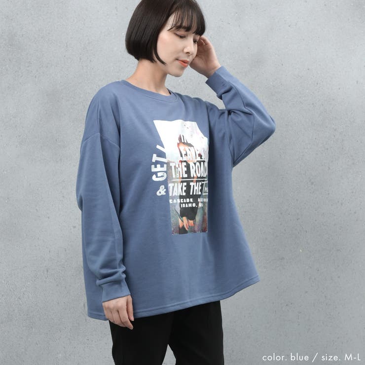 フォトプリント 裏起毛 ビッグシルエットスウェット | FashionBerry | 詳細画像16 