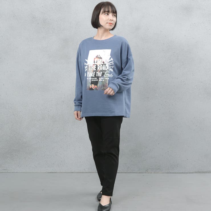 フォトプリント 裏起毛 ビッグシルエットスウェット | FashionBerry | 詳細画像19 