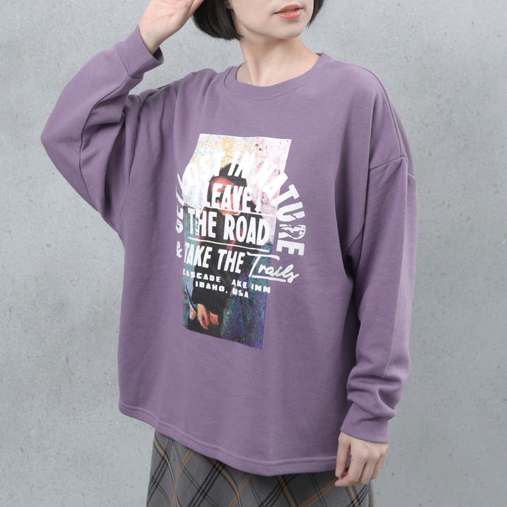 フォトプリント 裏起毛 ビッグシルエットスウェット | FashionBerry | 詳細画像21 