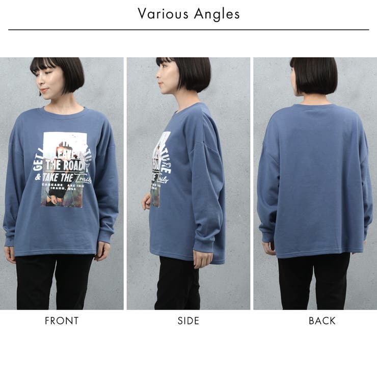 フォトプリント 裏起毛 ビッグシルエットスウェット | FashionBerry | 詳細画像26 