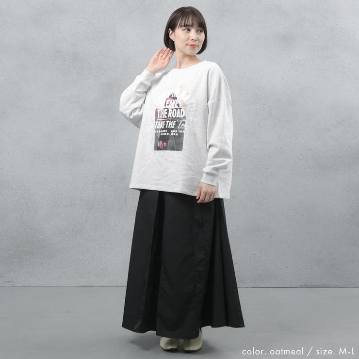 フォトプリント 裏起毛 ビッグシルエットスウェット | FashionBerry | 詳細画像8 