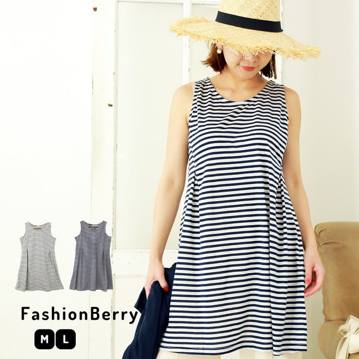 タックノースリーブボーダータンクトップ 品番 Fnbw Fashionberry ファッションベリー のレディース ファッション通販 Shoplist ショップリスト