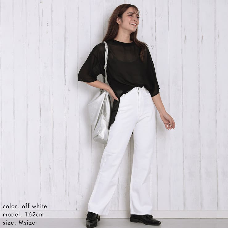 ハイウエストストレートホワイトジーンズ | FashionBerry | 詳細画像3 