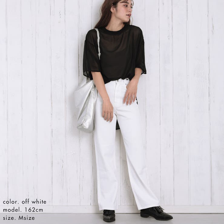 ハイウエストストレートホワイトジーンズ | FashionBerry | 詳細画像6 