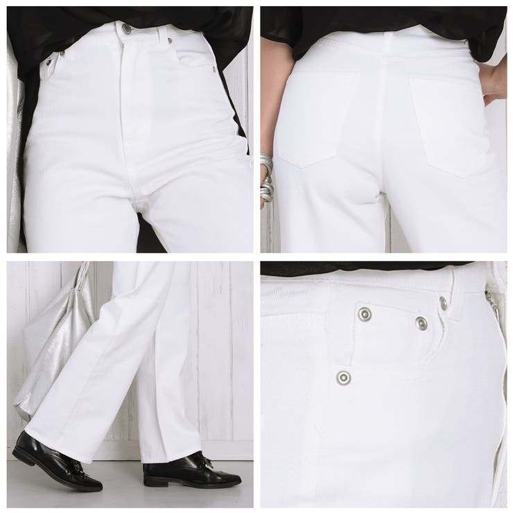 ハイウエストストレートホワイトジーンズ | FashionBerry | 詳細画像9 