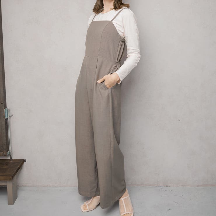 キャミソールサロペットパンツ オールインワン ヴィンテージ風