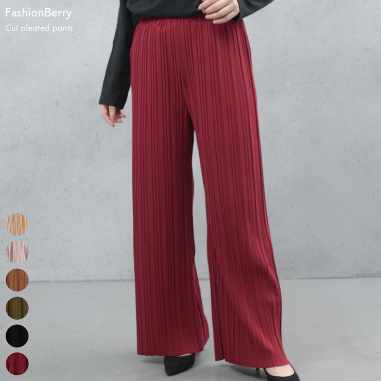 カットプリーツパンツ | FashionBerry | 詳細画像1 