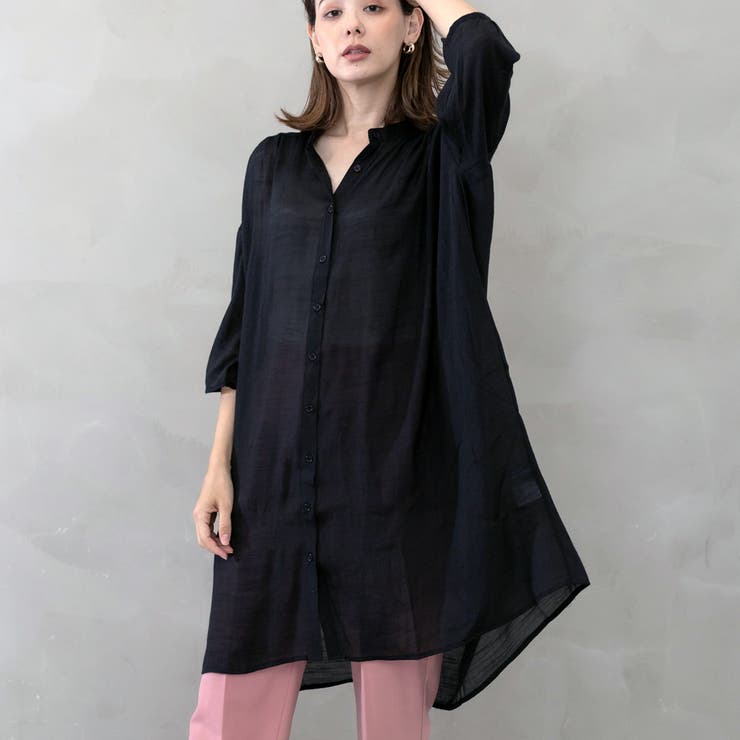 ギャザーシャツワンピース | FashionBerry | 詳細画像21 