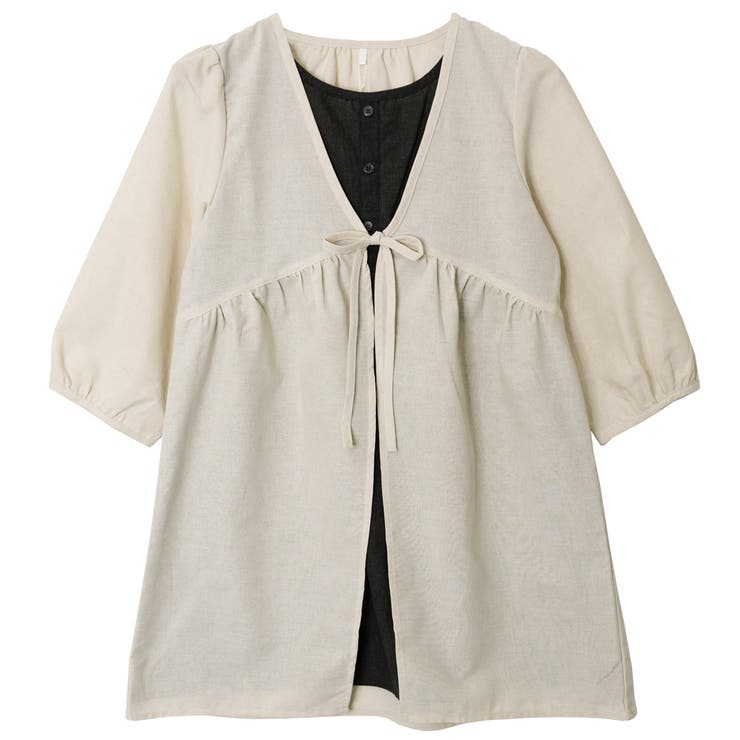 キナリ | フェイクアンサンブル スモックチュニック レディース トップス | FashionBerry