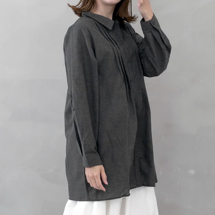 フロントピンタックシャツチュニック | FashionBerry | 詳細画像24 