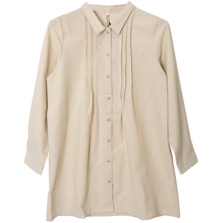 キナリ　 | フロントピンタックシャツチュニック | FashionBerry