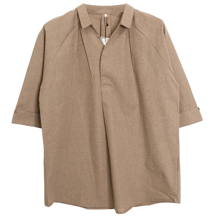 モカ | スキッパーシャツチュニック  | FashionBerry