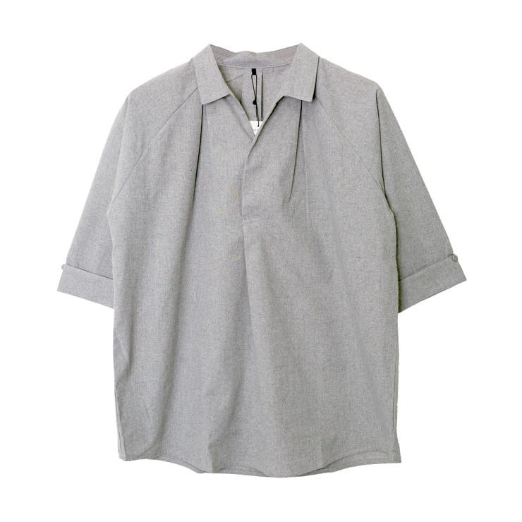 グレー | スキッパーシャツチュニック  | FashionBerry