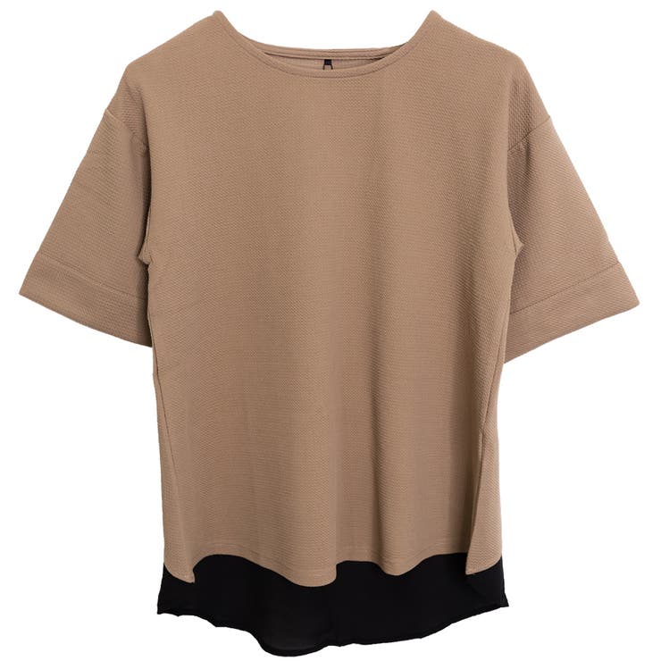 モカ　 | バックフェイクレイヤードチュニック | FashionBerry