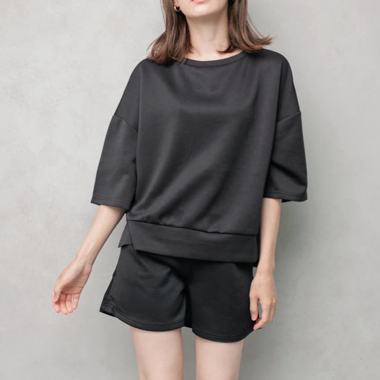 セットアップルームウェア ショートパンツ+トップス上下2点